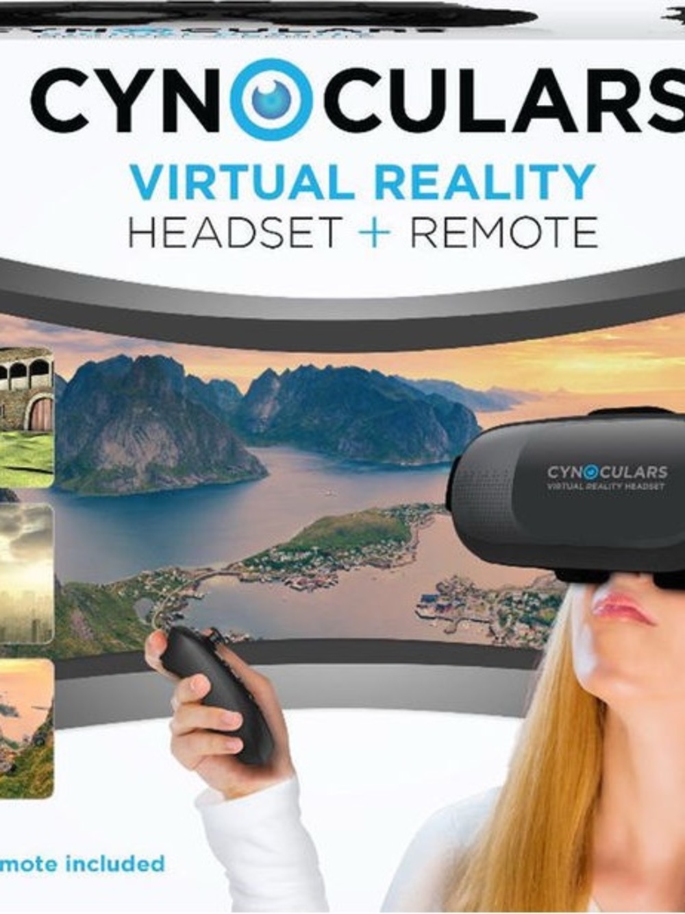 Virtual Reality Headset + Remote - Black